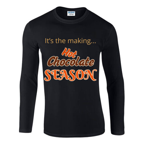 Hot Chocolate SEASON TEXT ONLY - Long sleeve t-shirt Softstyle™  Thumbnail