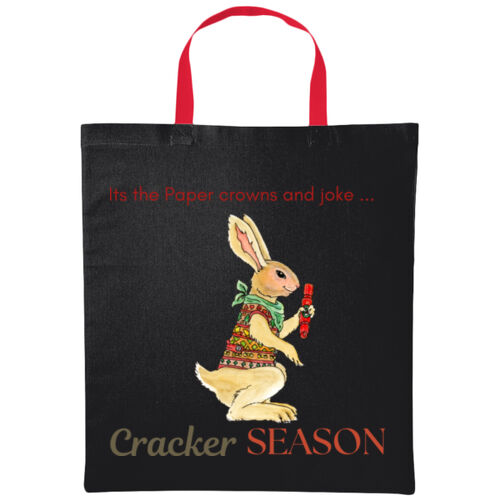 Pulling crackers season - Varsity cotton shopper short handle Thumbnail